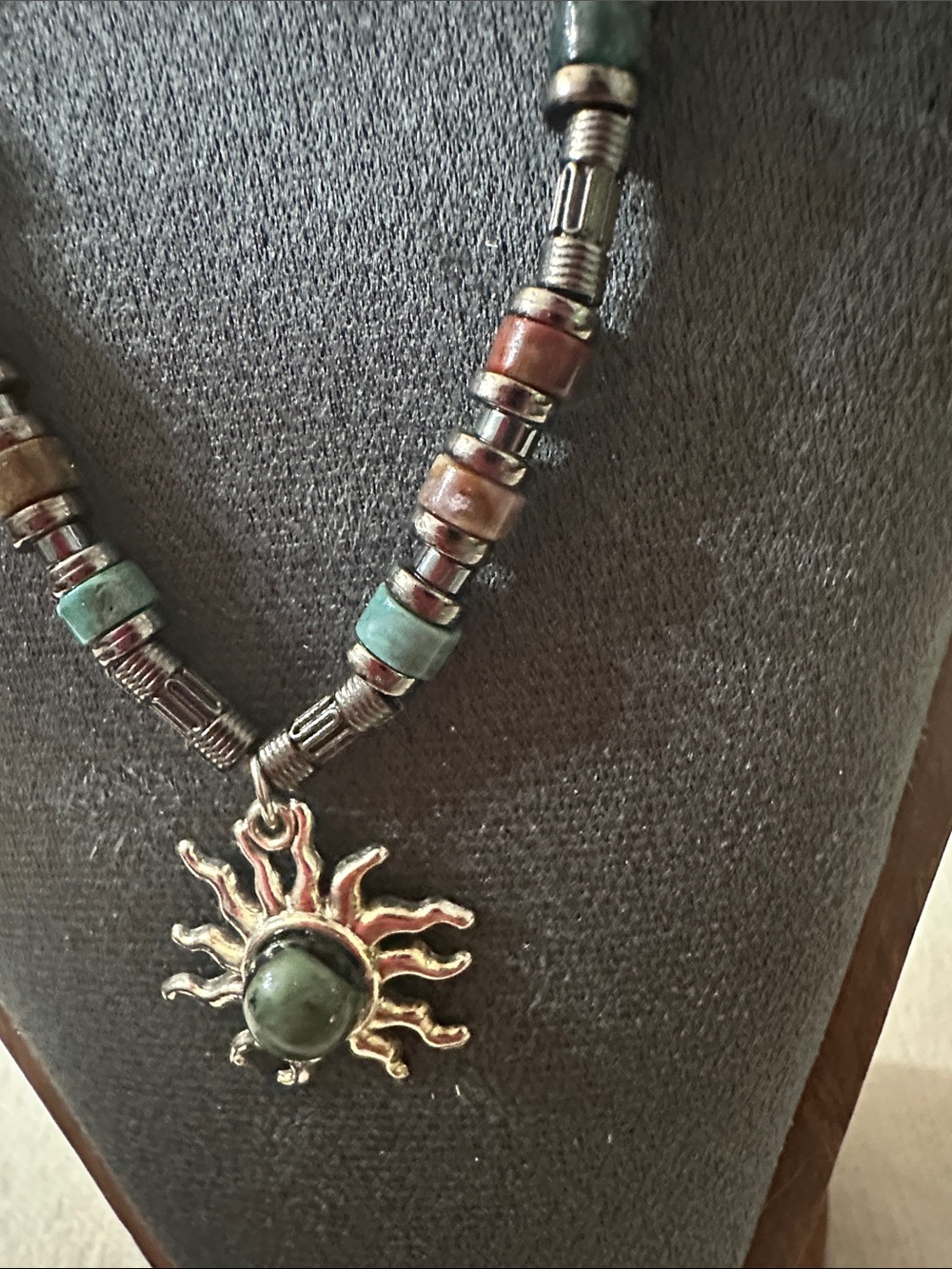 Handmade Indian Agate Necklace and Bracelet set - Picture 2 of 7